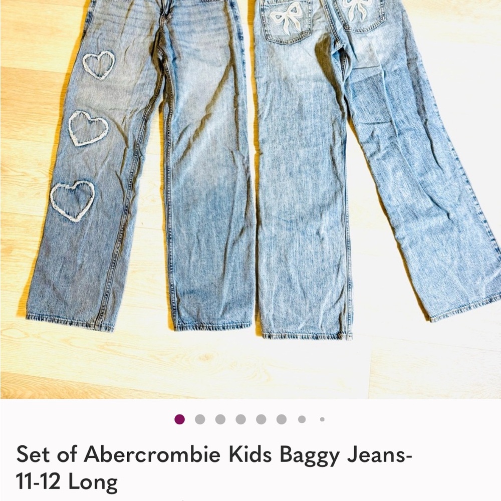Abercrombie & Fitch Kids Heart Patch Jeans - Blue